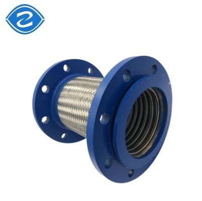 Compensador químico de gás anticorrosivo 304 SS mangueira de metal trançada flexível com flange de PTFE