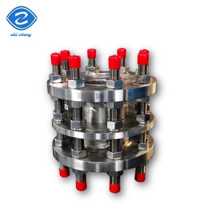 Instalação de tubos de dupla flange acoplagem flexível junção de desmontagem de aço carbono 304 316 acero inoxidável dupla flange desmontagem de junção