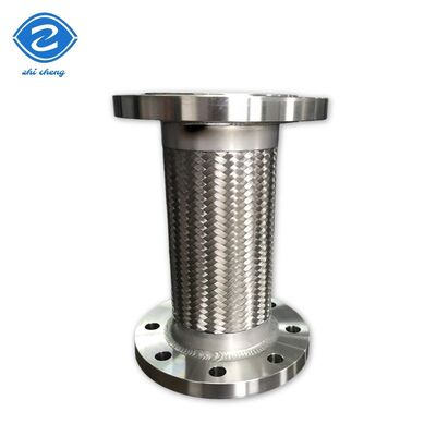Mangueira de Metal em Aço Inoxidável SS 304 com Conexão de Flange e Design Corrugado para Uso Flexível