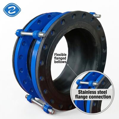 Tecido de borracha de flanges totalmente fechados Flexível Epdm Esfera única