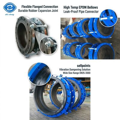 Epdm Bellows Expansion Joint High Temperature Flexible Flange Connection NR Borracha